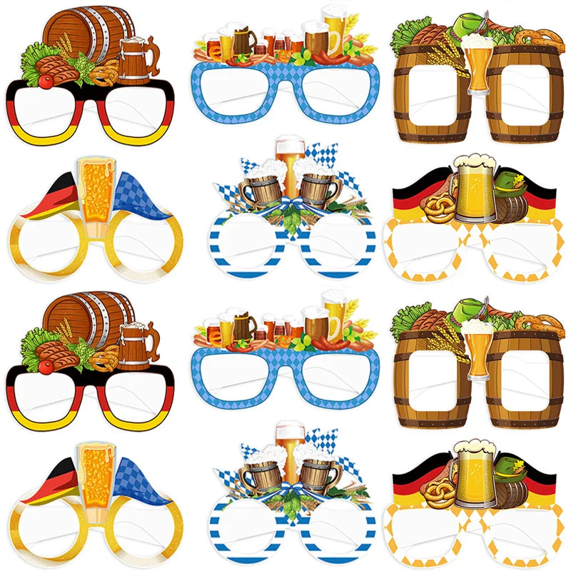 Fotobrillen Set (12 Stück) – GaudiGläser Oktoberfest 2025