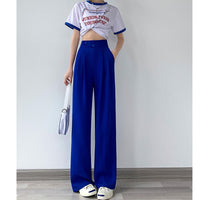 High-Waist Casual Damen Hose mit weitem Bein – Emilia