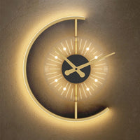 Moderne Goldene Leuchtende Uhr - Elysium