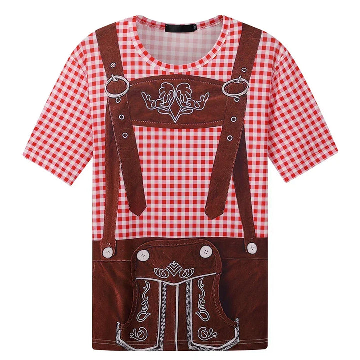 T-Shirt im Lederhosen-Look – WiesnShirt Oktoberfest 2025