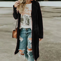 Damen Samt-Duster-Mantel – Valentina