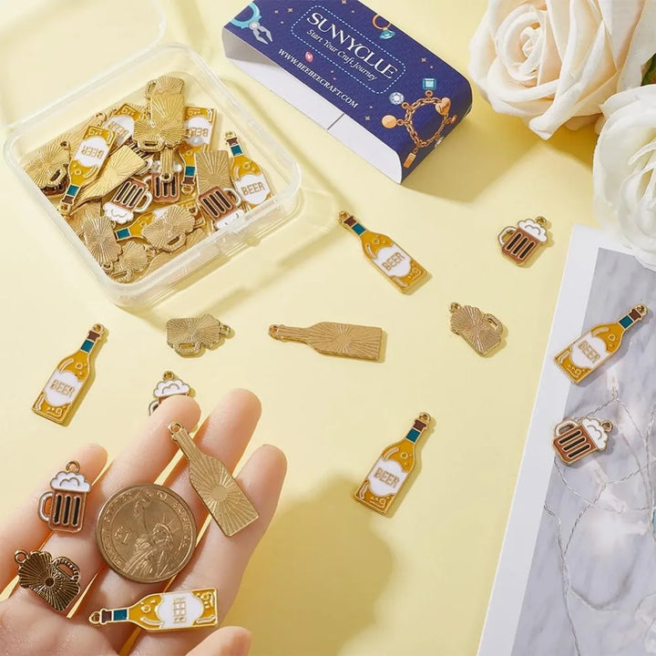 Schmuckanhänger im Bier-Design (40er-Set) – ProstCharms Oktoberfest 2025