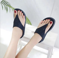 Bequeme Damen-Platform-Slipper mit Strass – Geneva