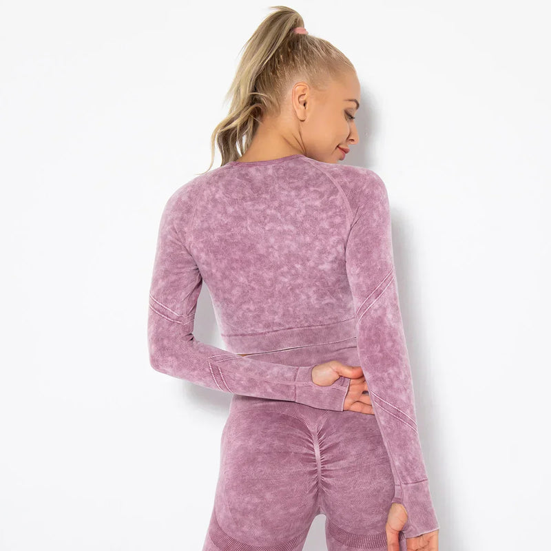 Nahtloses Damen-Yoga-Set mit Cropped-Top - Nova