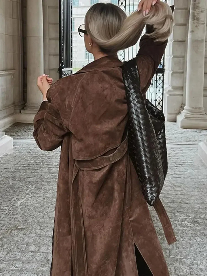 Damen-Wintermantel aus Kunstwildleder – Sorina