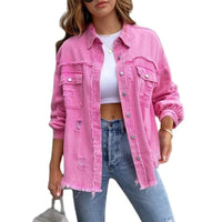 Boho Damen Jeansjacke mit Ibiza-Flair & Slim Fit für Frühling/Sommer – Yara