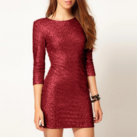 Schlankes Pailletten-Cocktailkleid in Gold – Gilda