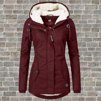 Plissierte Baumwoll-Winterjacke mit Kapuze – Mila