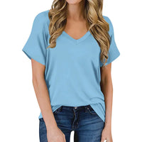 Einfaches V-Ausschnitt T-Shirt - Luna