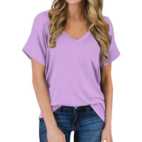 Einfaches V-Ausschnitt T-Shirt - Luna