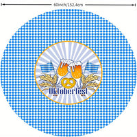 Runde Tischdecke Polyester (152 cm & 178 cm) – WiesnTisch Oktoberfest 2025