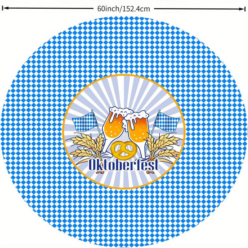 Runde Tischdecke Polyester (152 cm & 178 cm) – WiesnTisch Oktoberfest 2025
