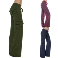 Damen Bootcut Cargo Hose mit Taschen – Isabella