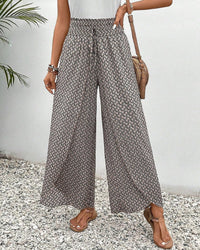 Damenhose mit hohem Bund & geometrischem Muster – Sapphira