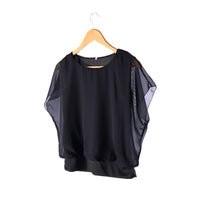 Damen Chiffon Bluse mit Rüschenärmeln – Ariana