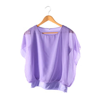 Damen Chiffon Bluse mit Rüschenärmeln – Ariana