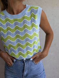 Trendiges Sommertop im Stricklook - StrickGlow