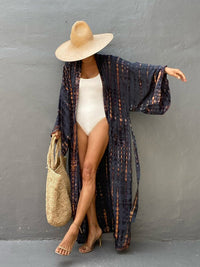 Gewebter Kimono mit Bindegürtel – Leona