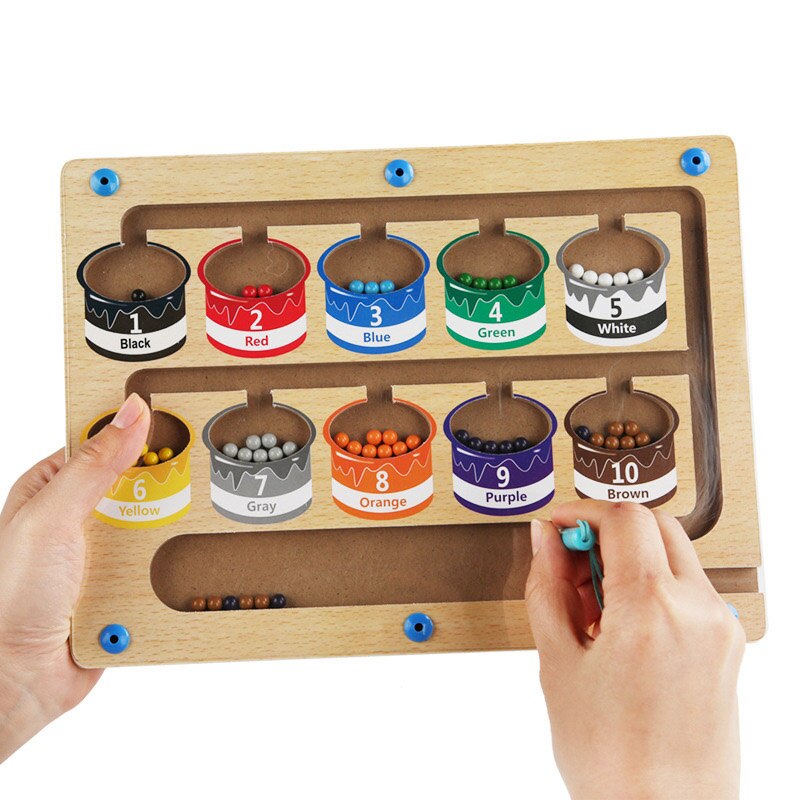 Magnetisches Lerndoolhof für Farben- und Zahlenlernen – MazeMagic
