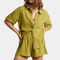 Zweiteiliges Damen Sommer Set mit Hemd und Shorts – Noemi