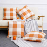 Gemütliche Karierte Kissenhülle im Landhausstil – Autumn Plaid (1+1 GRATIS)