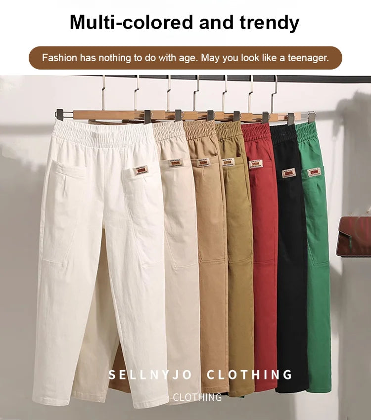 Leichte Sommerhose aus Baumwolle mit Stretchbund – Linnea