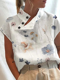 Kurzarm-Blusenshirt mit verspieltem Print – Felicia