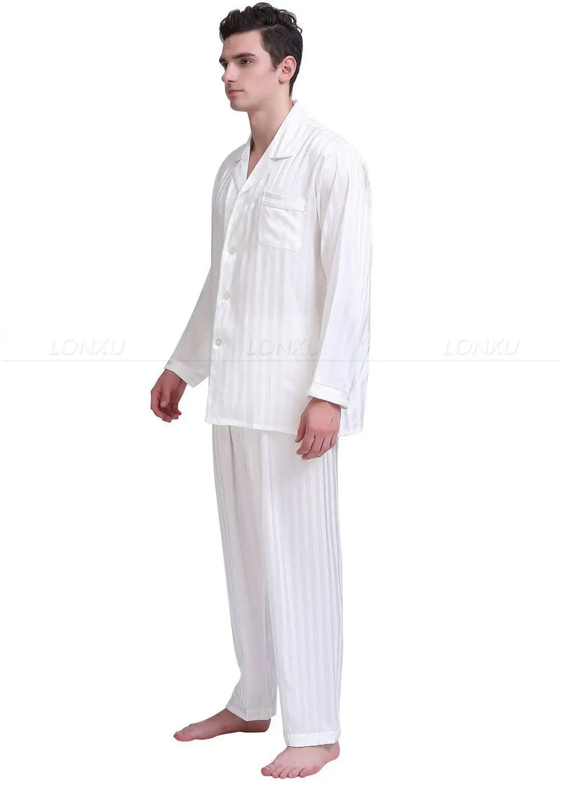 Luxus-Pyjamas | Enger Seidenpyjama für Herren
