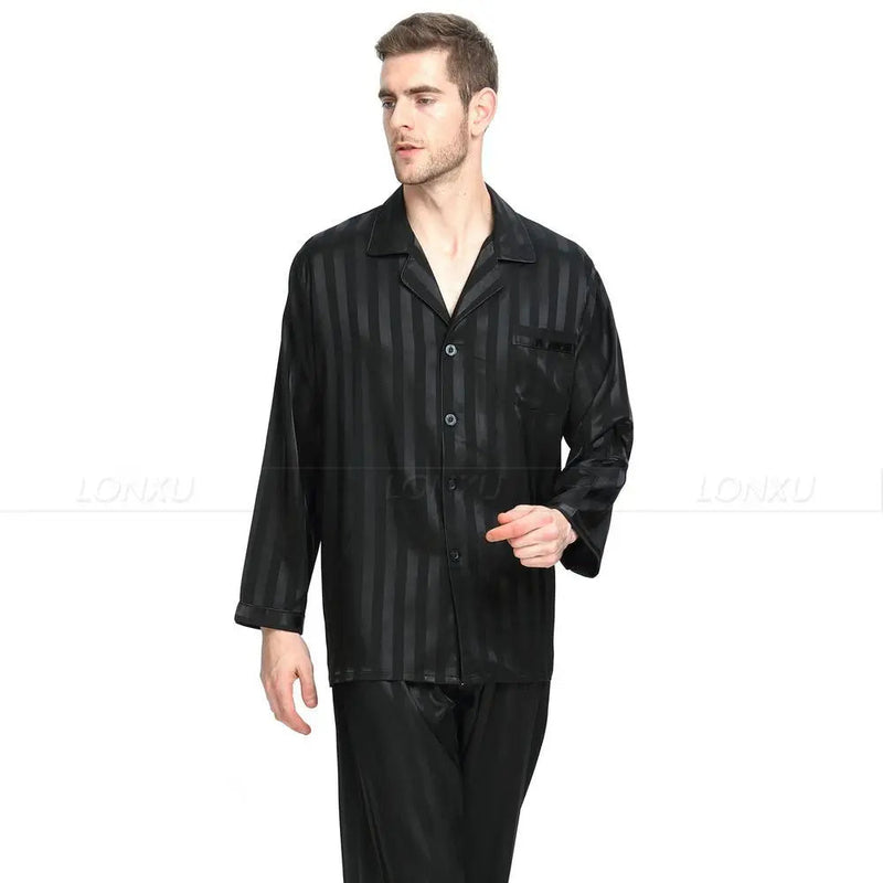Luxus-Pyjamas | Enger Seidenpyjama für Herren