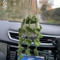 Glitzerstrick | New Crochet Topfpflanzen Auto Korb hängend