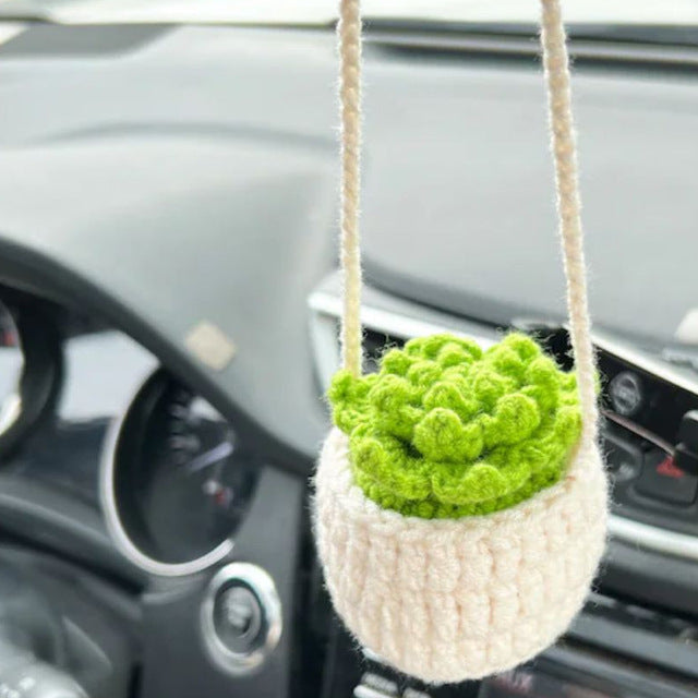 Glitzerstrick | New Crochet Topfpflanzen Auto Korb hängend