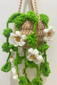Glitzerstrick | New Crochet Topfpflanzen Auto Korb hängend