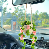 Glitzerstrick | New Crochet Topfpflanzen Auto Korb hängend