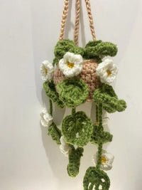 Glitzerstrick | New Crochet Topfpflanzen Auto Korb hängend