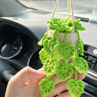 Glitzerstrick | New Crochet Topfpflanzen Auto Korb hängend
