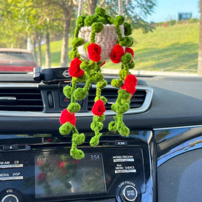 Glitzerstrick | New Crochet Topfpflanzen Auto Korb hängend