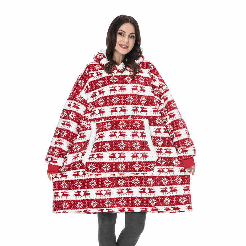 Kapuzenpullover und Decke | Wunderbare Kombination aus weichem Kapuzenpullover und bequemer Decke in einem!
