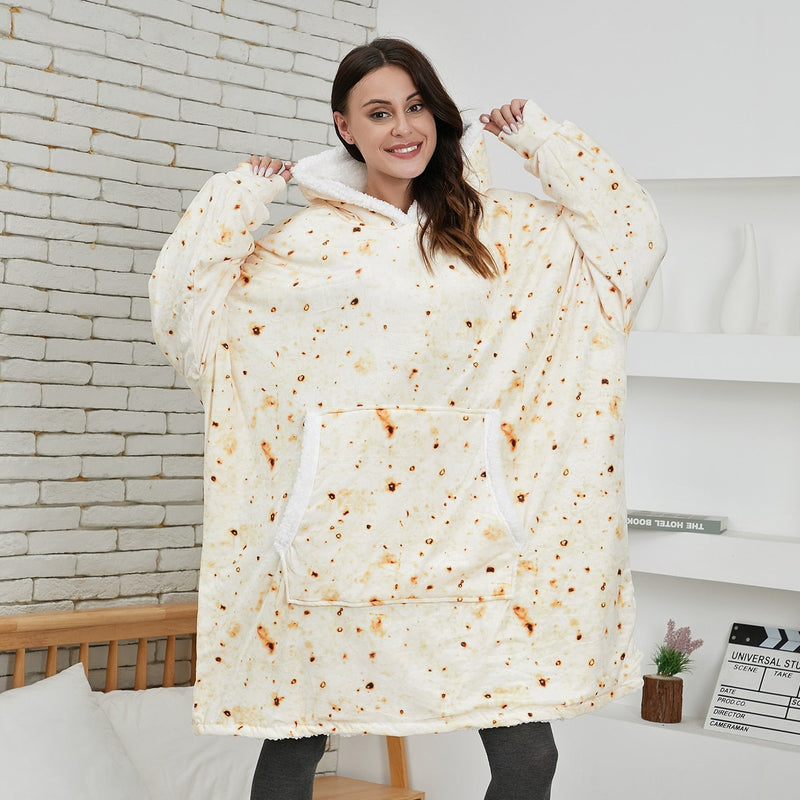 Kapuzenpullover und Decke | Wunderbare Kombination aus weichem Kapuzenpullover und bequemer Decke in einem!