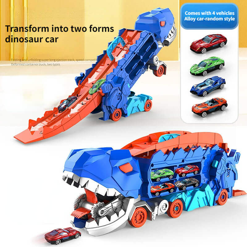 3-in-1 Renntruck für Kinder - T-Rex Transporter