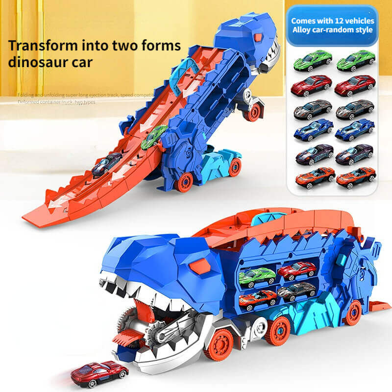 3-in-1 Renntruck für Kinder - T-Rex Transporter