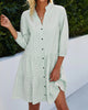 Leichte Sommerkleid Damen aus Baumwolle mit V-Ausschnitt – Nayana