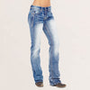 Damen-Bootcut-Jeans mit Flaggen-Details – Madison