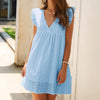 Trendy Sommer-Minikleid mit Volantärmeln – Elina