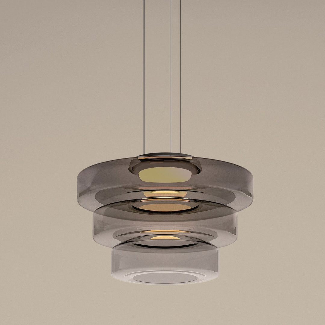 Moderne Glas-Hängeleuchte im Bauhaus-Stil - AuroraSphere