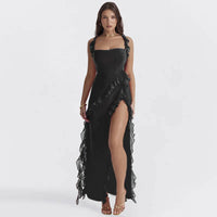 Trendiges Maxikleid mit Rüschen & Chiffon für den Sommer – Amira