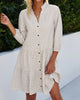 Leichte Sommerkleid Damen aus Baumwolle mit V-Ausschnitt – Nayana