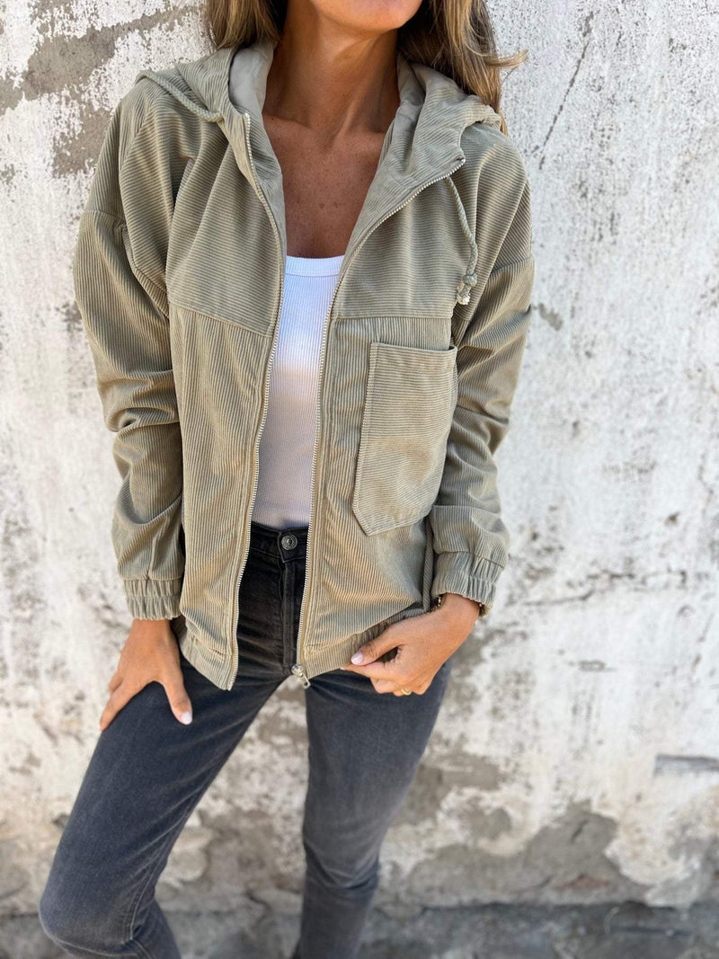 Damen Freizeitjacke mit Kapuze und Reißverschluss – Liana