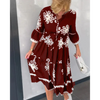 Trendiges Kleid mit Blumenmuster und 3/4-Ärmeln – Elin