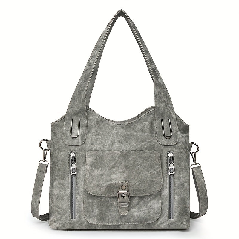 Vintage-Stil Vegane Leder Schultertasche - Marivelle