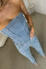 Glitzerndes Damen Hosenset mit High-Waist-Jeans – Liora